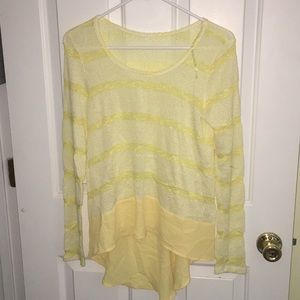 Yellow striped sweater
